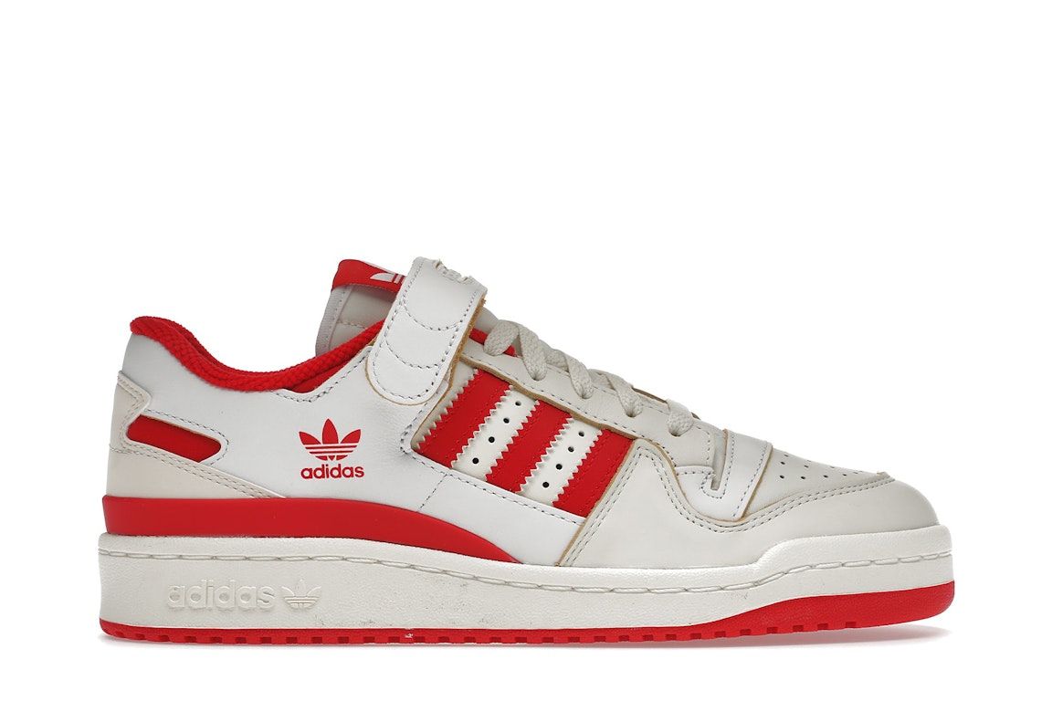 Pre-owned Adidas Originals Adidas Forum 84 Low Off White Vivid Red Footwear White (women's) In Off White/vivid Red/footwear White
