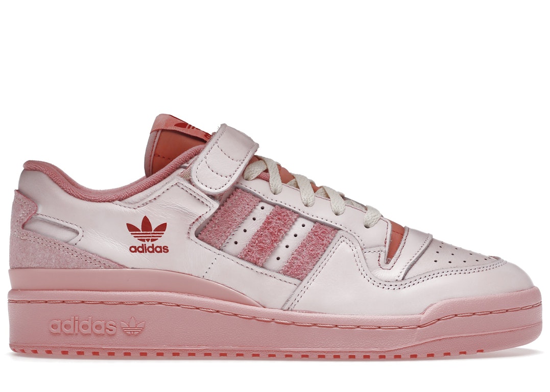 Pre-owned Adidas Originals Adidas Forum 84 Low Pink At Home In Cream White/team Power Red/cream White