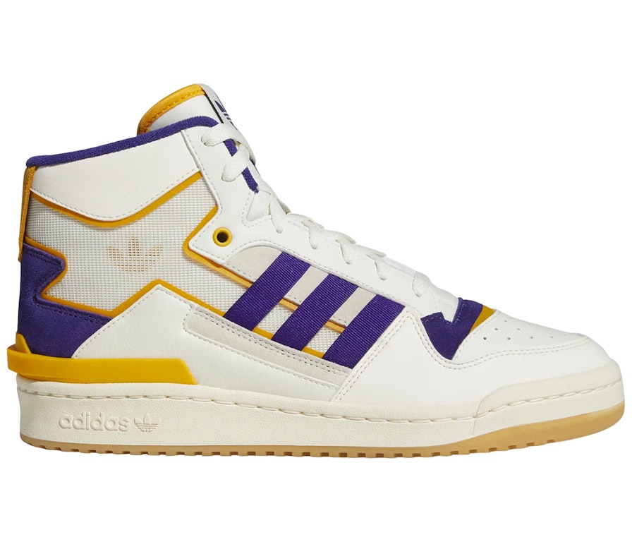 Pre-owned Adidas Originals Adidas Forum Exhibit Mid Inside Out White Purple Gold In Off White/collegiate Purple/collegiate Gold