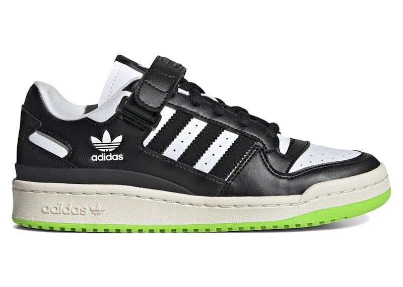 Pre-owned Adidas Originals Forum Low Black Neon Green (women's) Sneakers In Core Black/off White In Multi