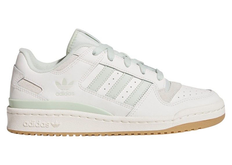 Pre-owned Adidas Originals Forum Low Cl (women's) Sneakers In Cloud White/linen Green/cream White