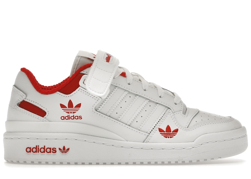 adidas white with red