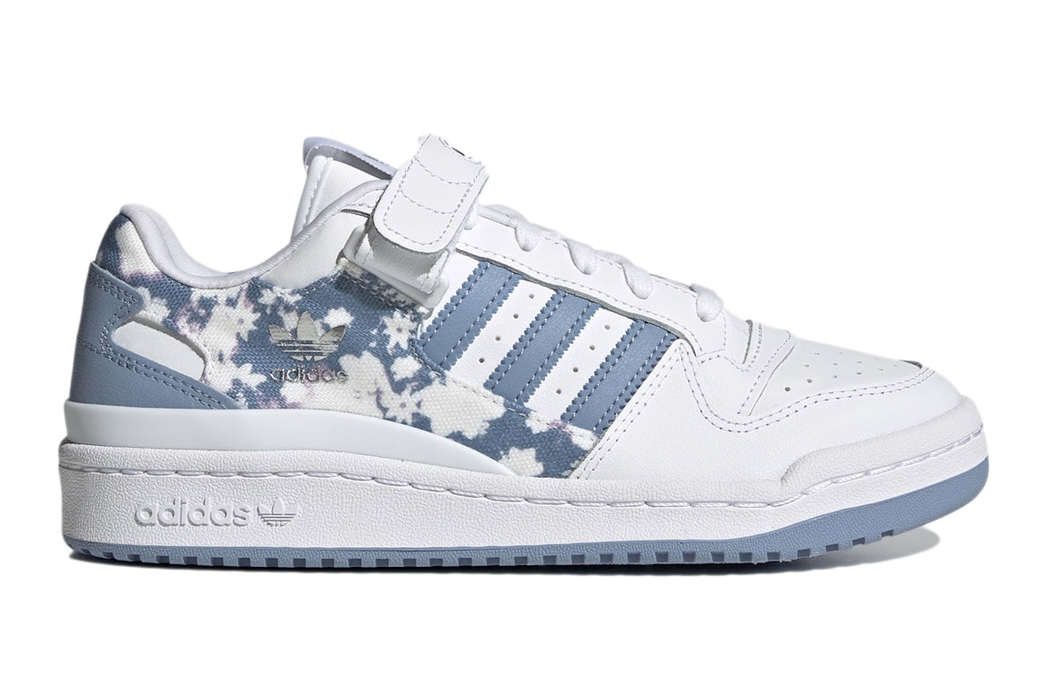 Pre-owned Adidas Originals Adidas Forum Low Floral Ambient Sky (women's) In Cloud White/ambient Sky/legend Ink