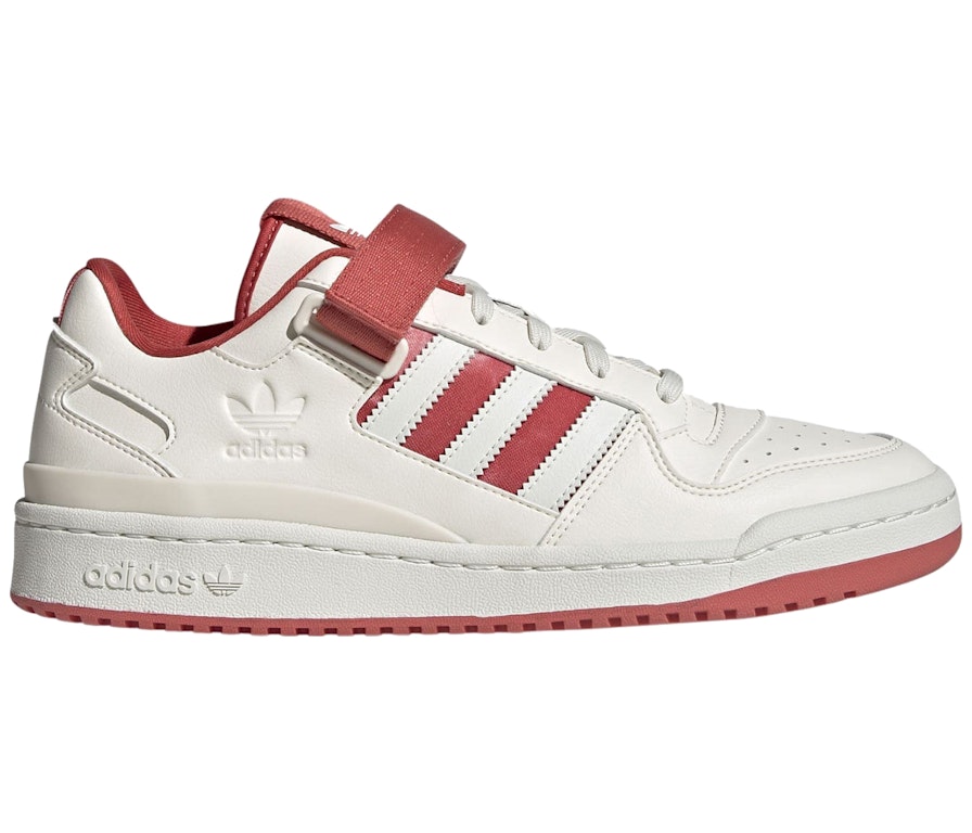 Pre-owned Adidas Originals Adidas Forum Low White Crew Red In Chalk White/white Tint/crew Red