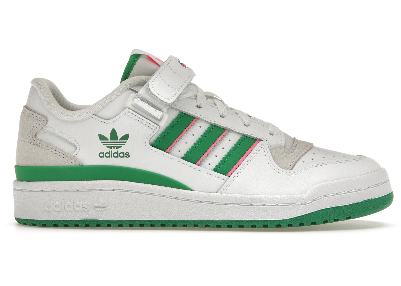 adidas Forum Low White Green Lucid Pink (Women's) - IE7422 - US