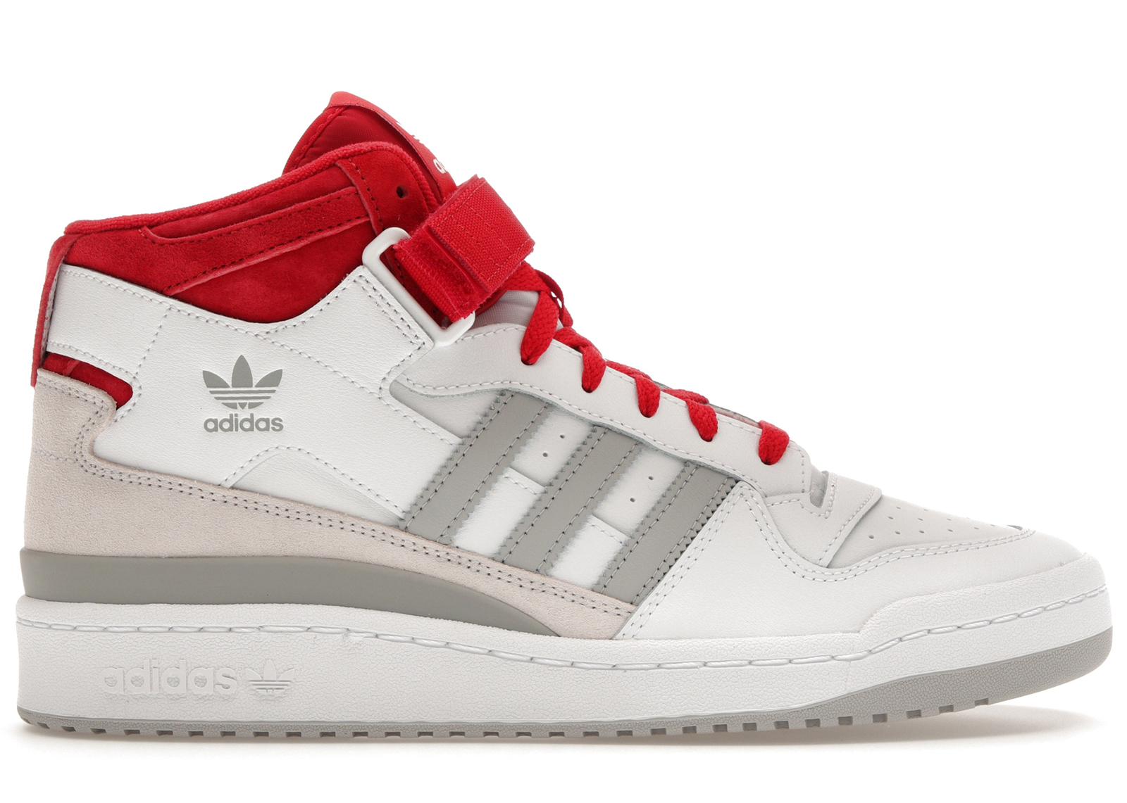 adidas Forum Mid White Red Grey Men's - FY6819 - US