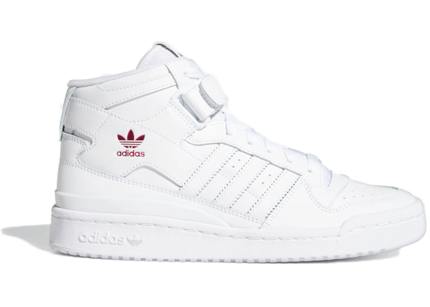Adidas Originals Forum Luxe Mid Sneakers in White with Color Details