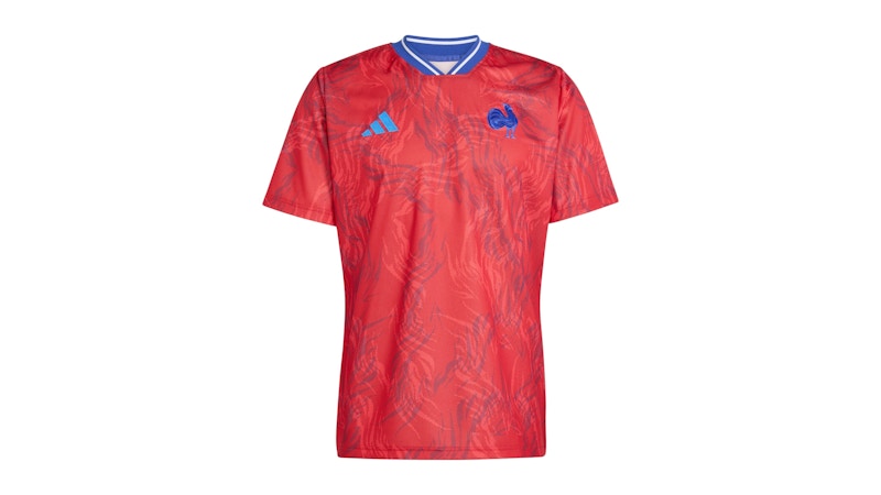 adidas France Rugby Prematch Jersey Collegiate Red