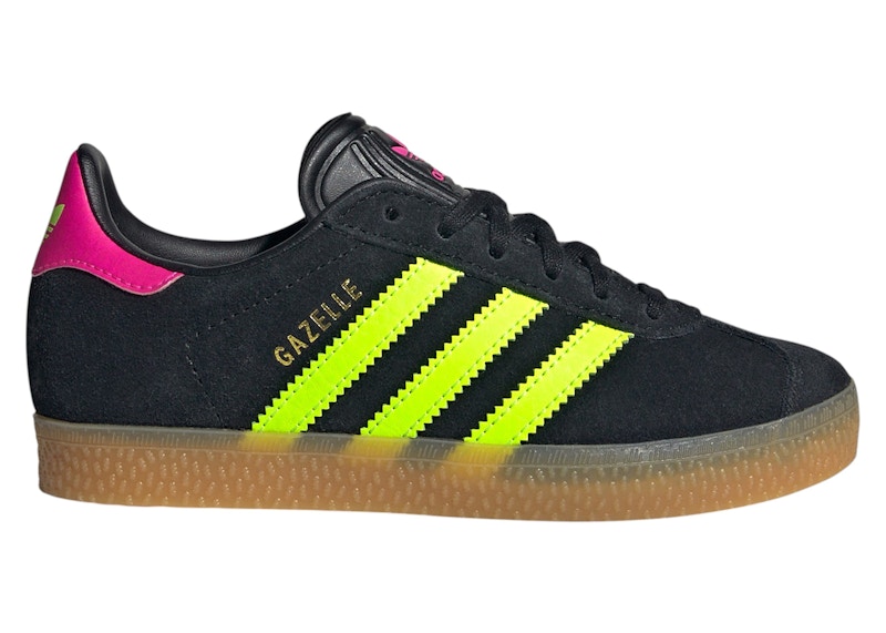 adidas Gazelle Black Signal Green Shock Pink (PS) - JQ6000 - US