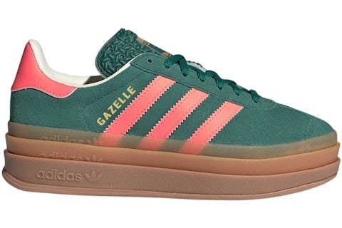 adidas Gazelle Bold Collegiate Green Signal Coral Cream White (GS) - JQ7408 - US adidas Gazelle Bold Collegiate Green Signal Coral Cream White (GS) - JQ7408 - US