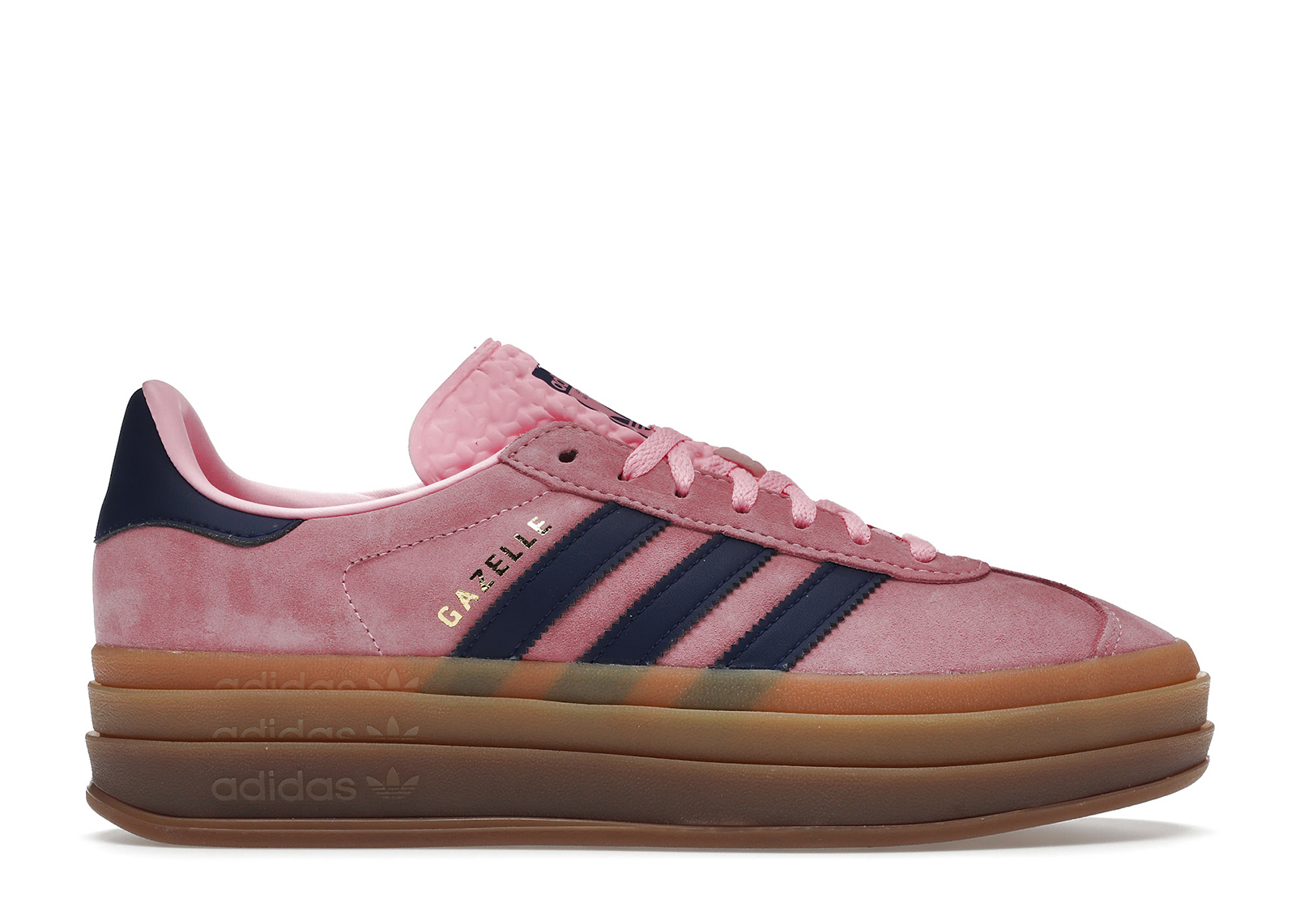 pink and navy adidas gazelle