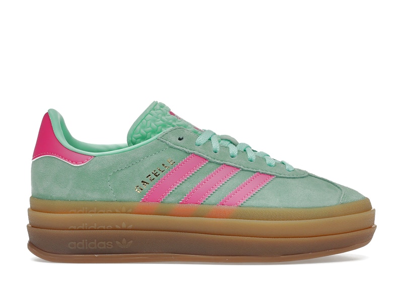 adidas gazelle bold pink and green