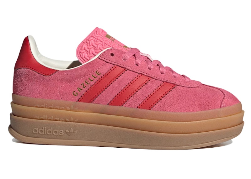 Pre-owned Adidas Originals Gazelle Bold Sneakers In Rose Tone/better Scarelet Red/cream White