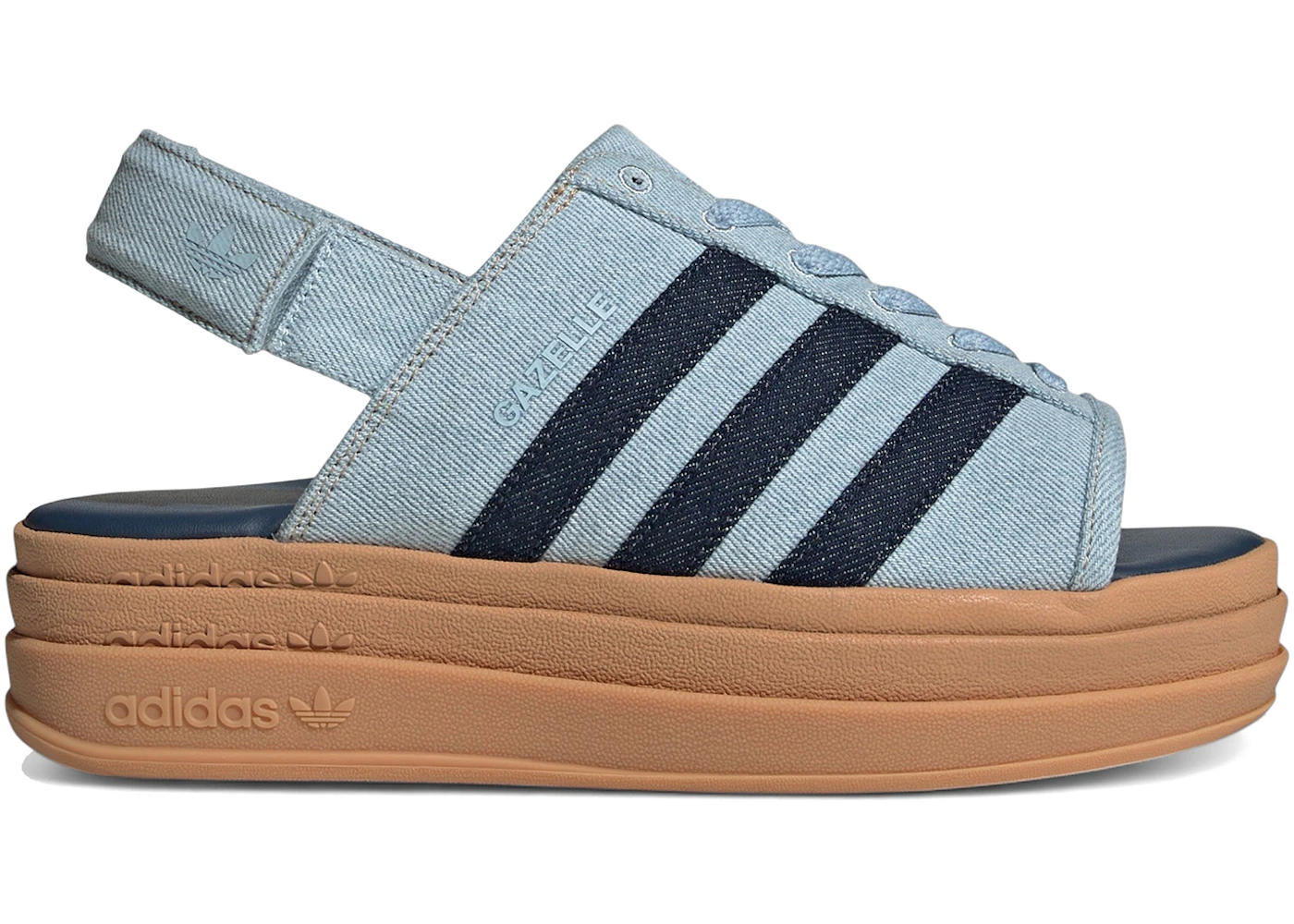 adidas Gazelle Bold Sandals Wonder Blue Navy Denim (Women's) - KI0008 - US adidas Gazelle Bold Sandals Wonder Blue Navy Denim (Women's) - KI0008 - US