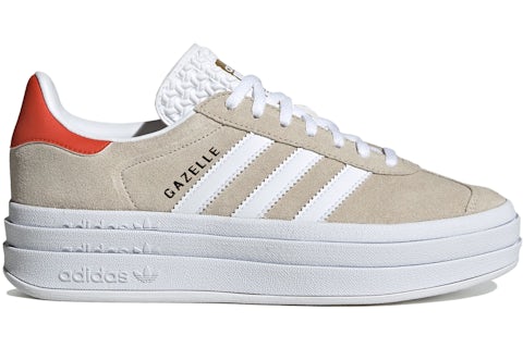 adidas Gazelle Bold Wonder Beige Collegiate Orange (Womens