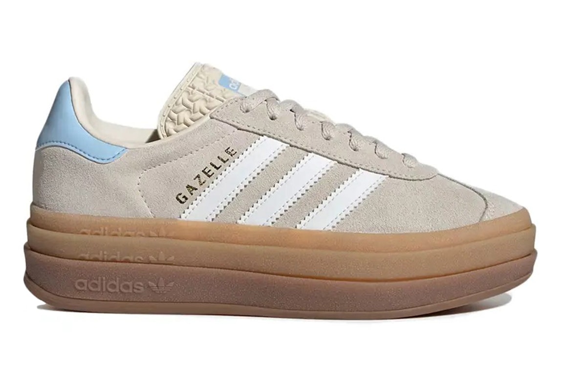 Pre-owned Adidas Originals Adidas Gazelle Bold Wonder White Clear Sky (kids) In Wonder White/cloud White/clear Sky