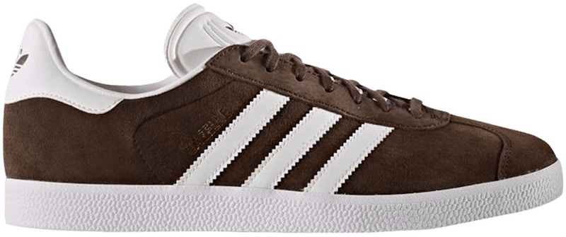 brown and white adidas shoes