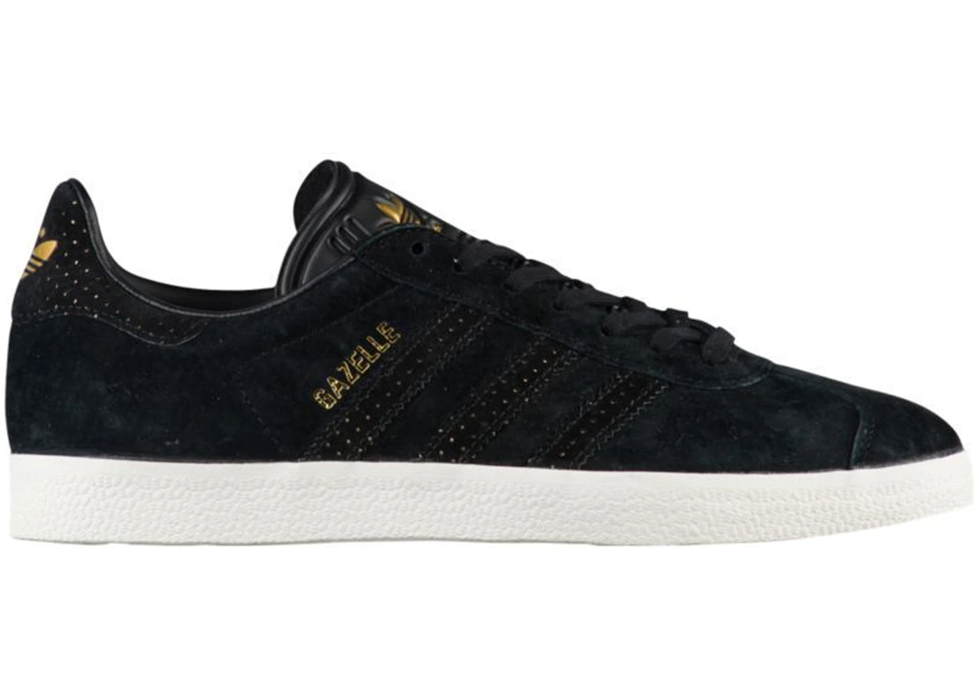 Adidas gazelle womens black and gold hotsell