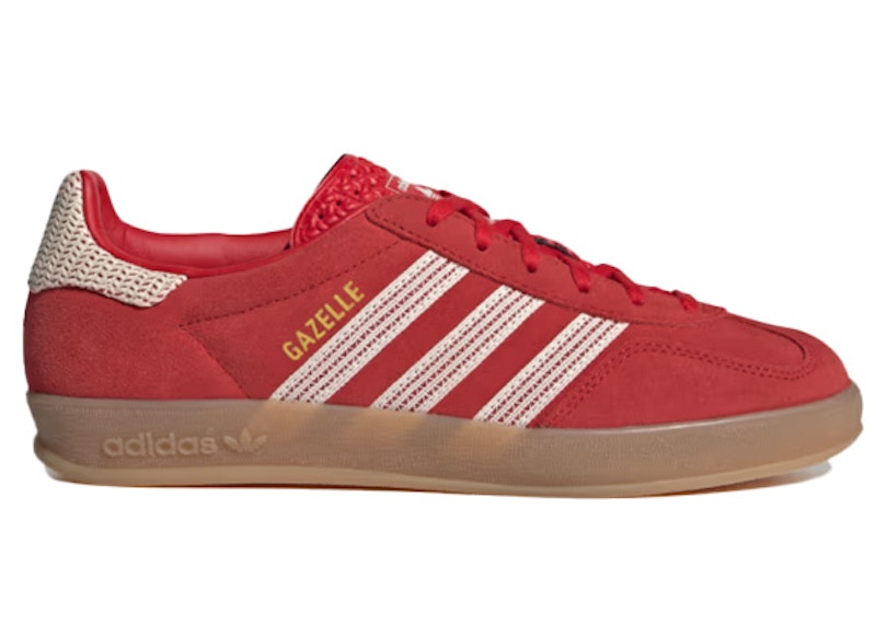 ADIDAS estas Gazelle Indoor Better Scarlet Wonder White Gum Womens