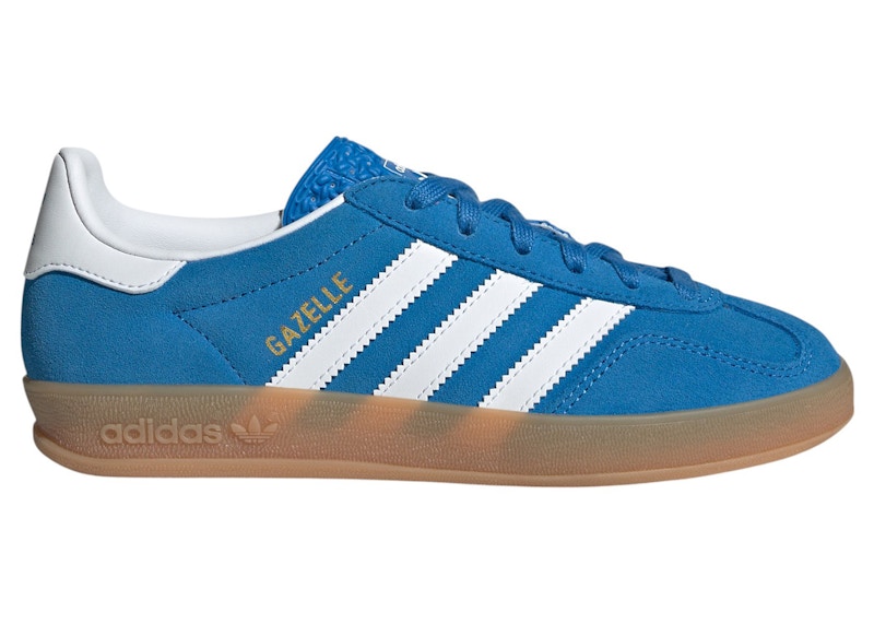 スニーカー adidas Gazelle Indoor Blue White Adidas: Gazelle Indoor Sneakers (White/Blue) | DSMNY E-SHOP