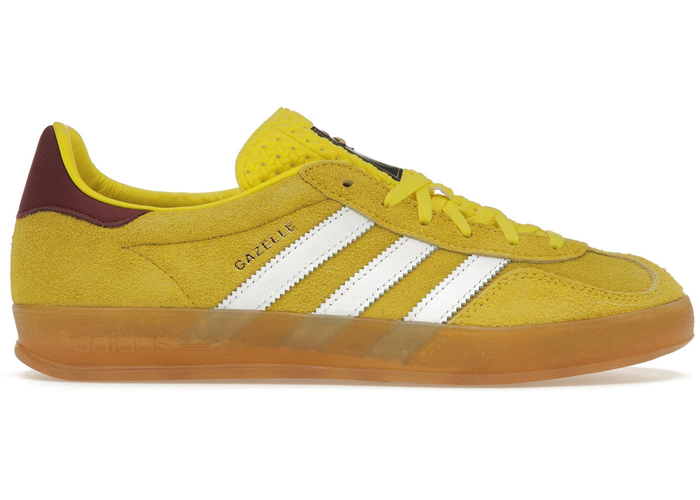 adidas Gazelle Indoor Bright Yellow Collegiate Burgundy (Women's) - IE7003 - US adidas Gazelle Indoor Bright Yellow Collegiate Burgundy (Women's) - IE7003 - US