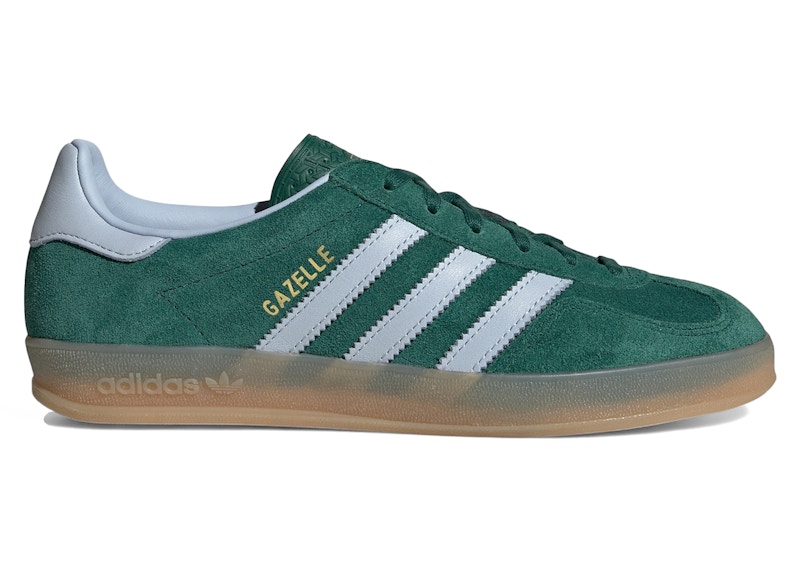 Adidas Gazelle Indoor (Women's) Sneakers in Collegiate Green/Crystal Sky Blue/Gum