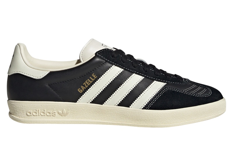adidas Gazelle Indoor Core Black Cream White Gold Metallic