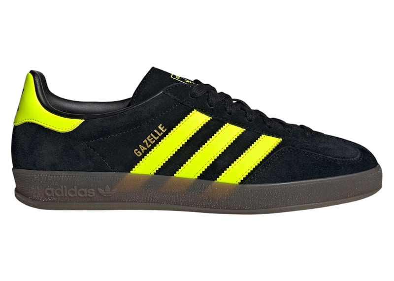 スニーカー adidas Gazelle Indoor Black Yellow ADIDAS GAZELLE INDOOR BLACK/YELLOW SIZES 7.5 8 8.5 9 9.5 10