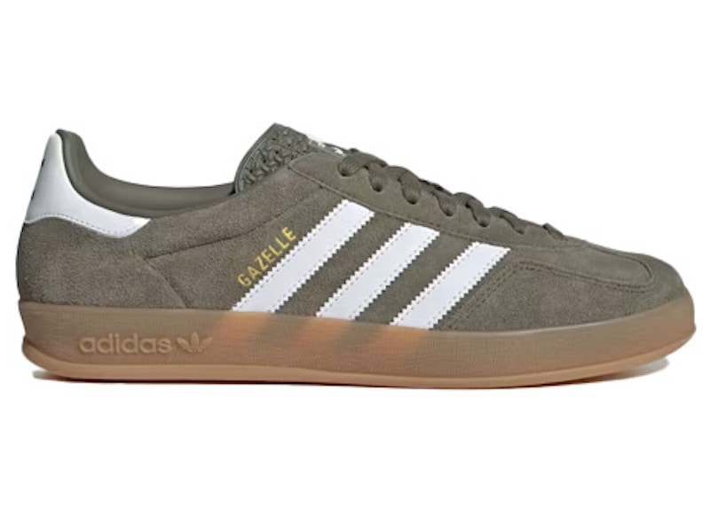 adidas Gazelle Indoor Olive Strata Cloud White Gum