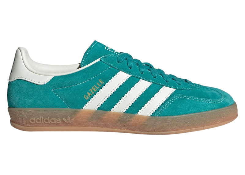 国内配送 adidas GAZELLE INDOOR C.WHITE/P.TEAL/W.WHITE adidas Gazelle Indoor Cream White Preloved Teal Men's