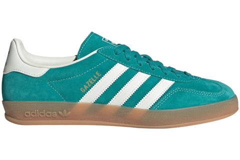 adidas Gazelle Indoor Pure Teal Off White Gold Metallic Men's - JQ8391 - US adidas Gazelle Indoor Pure Teal Off White Gold Metallic Men's - JQ8391 - US