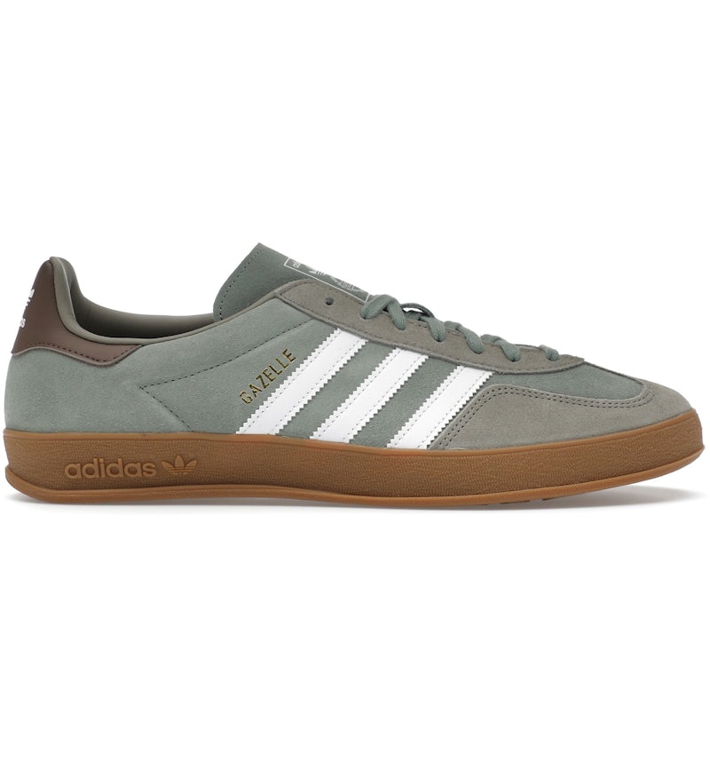adidas Gazelle Indoor Silver Pebble Silver Green Men's - JI3526 - US adidas Gazelle Indoor Silver Pebble Silver Green Men's - JI3526 - US