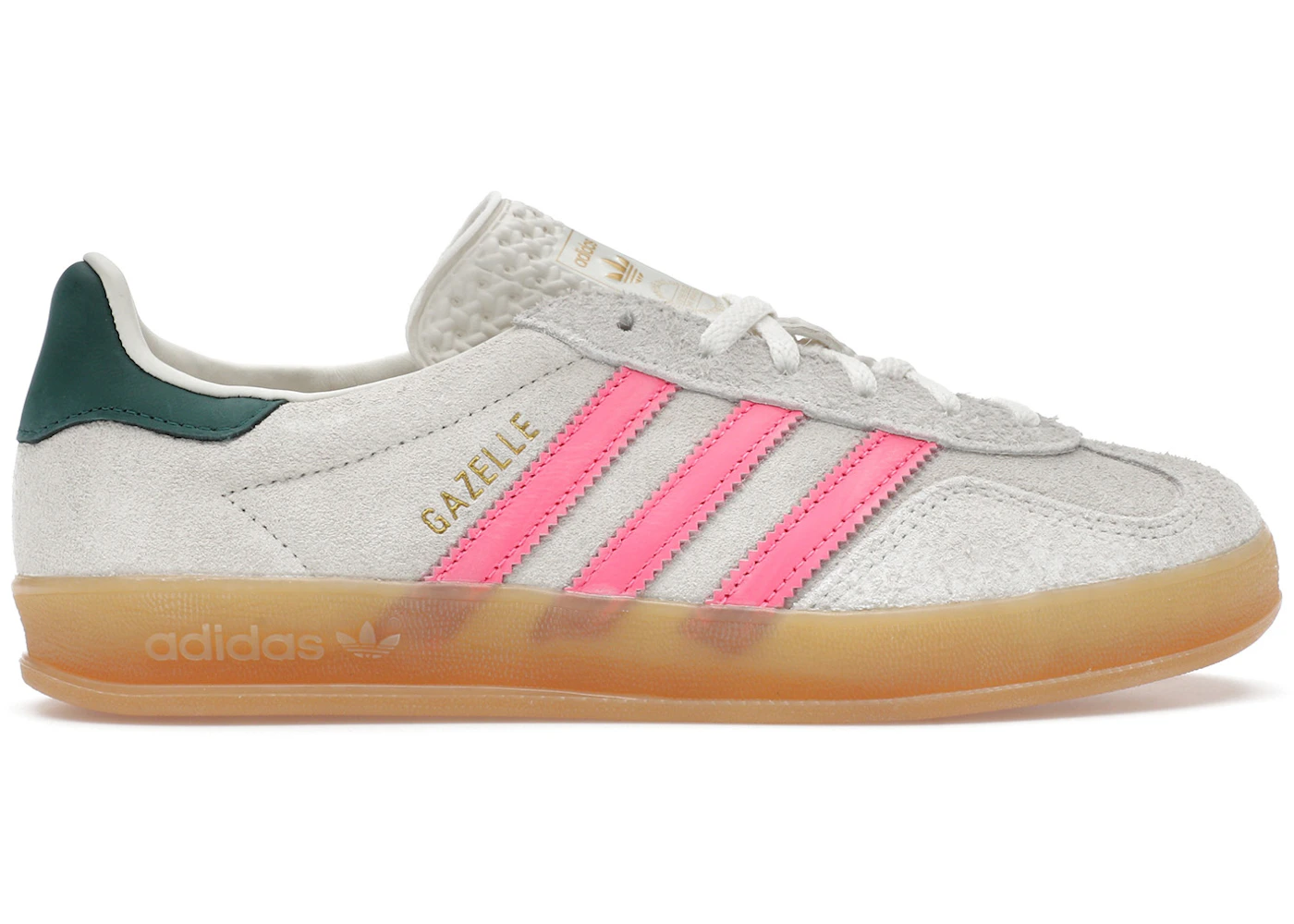 adidas Gazelle Indoor White Off White Lucid Pink (Women's) - JQ1096 - US adidas Gazelle Indoor White Off White Lucid Pink (Women's) - JQ1096 - US