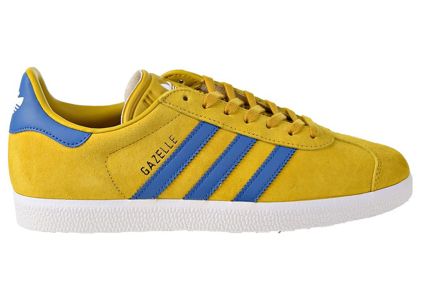 adidas gazelle blue and gold