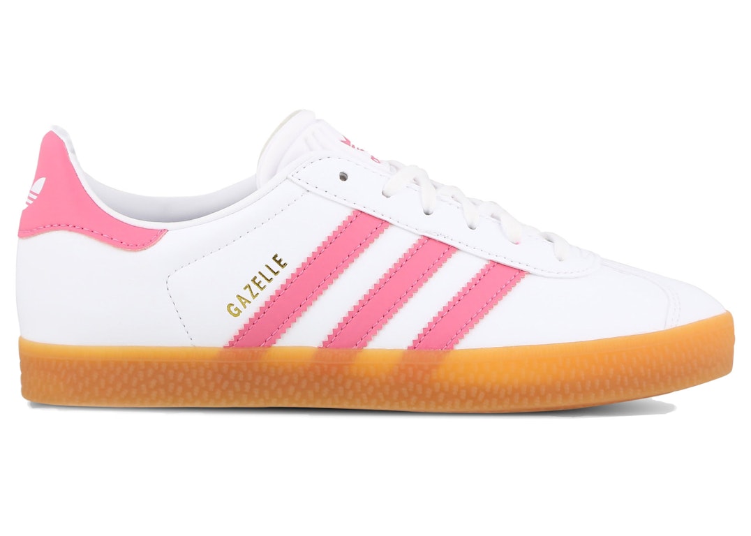Pre-owned Adidas Originals Adidas Gazelle Pink (gs) In White/pink/brown