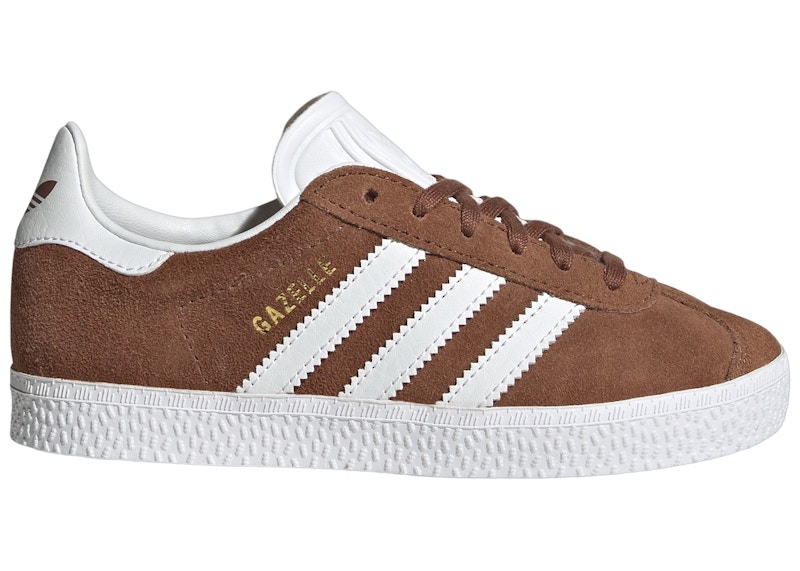 adidas Gazelle Preloved Brown Cloud White Gold Metallic PS