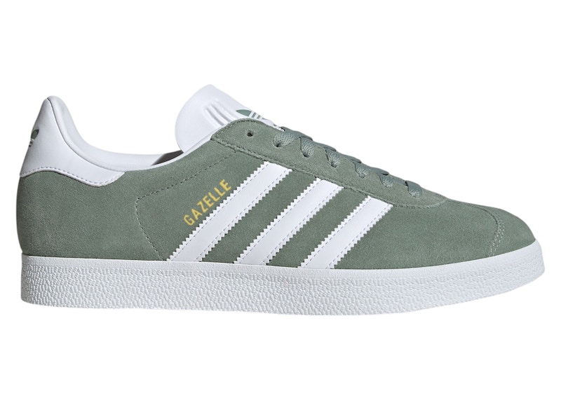 人気 ☆ADIDAS☆ GAZELLE SILVER GREEN WHITE adidas Gazelle Silver Green Cloud White Gold Metallic Men's