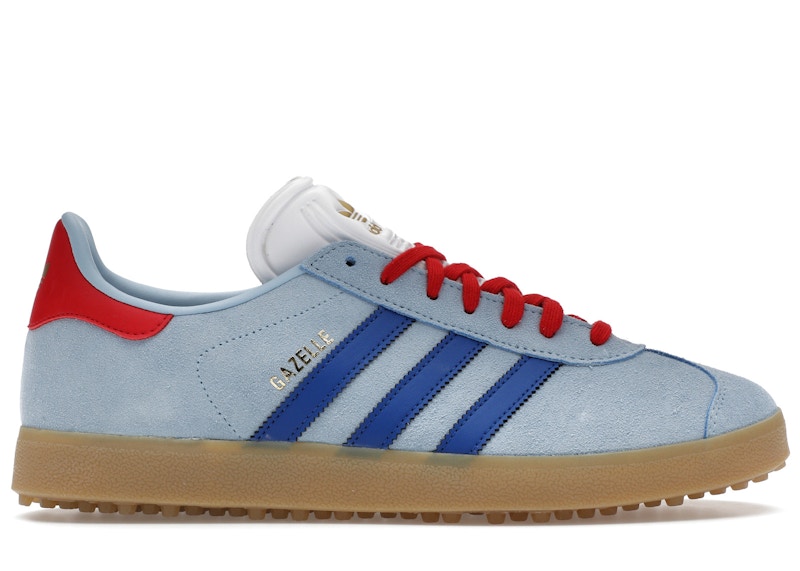 adidas Gazelle Spikeless Golf Clear Sky Royal Better Scarlet