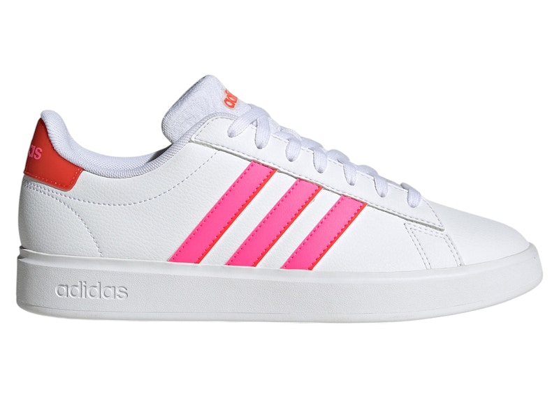 adidas Grand Court 2.0 Cloud White Lucid Pink Bright Red