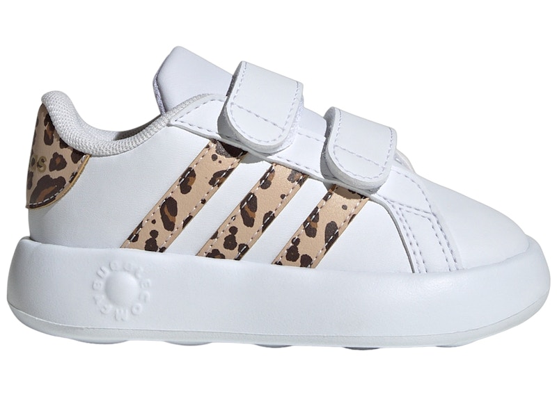 Pre-owned Adidas Originals Grand Court 2.0 Sneakers In Cloud White/magic Beige/matte Gold