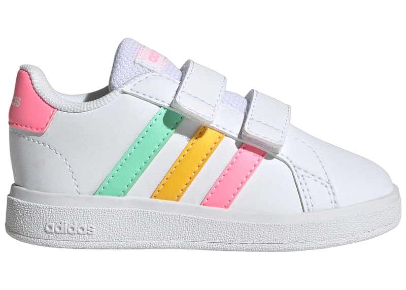 Pre-owned Adidas Originals Grand Court 2.0 Sneakers In Cloud White/pulse Mint/beam Pink In Multi