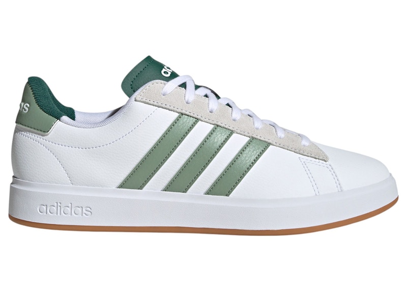 adidas Grand Court 2.0 Cloud White Silver Green Collegiate