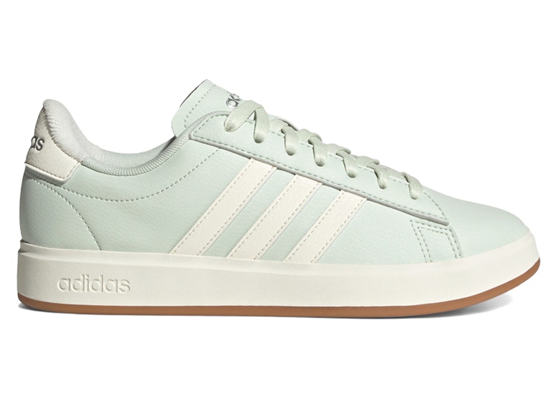 Pre-owned Adidas Originals Grand Court 2.0 (women's) Sneakers In Linen Green/off White/silver Metallic In Multi