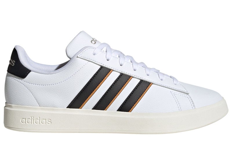 adidas Grand Court 2.0 White Black Focus Orange Men's - JH9305 - US