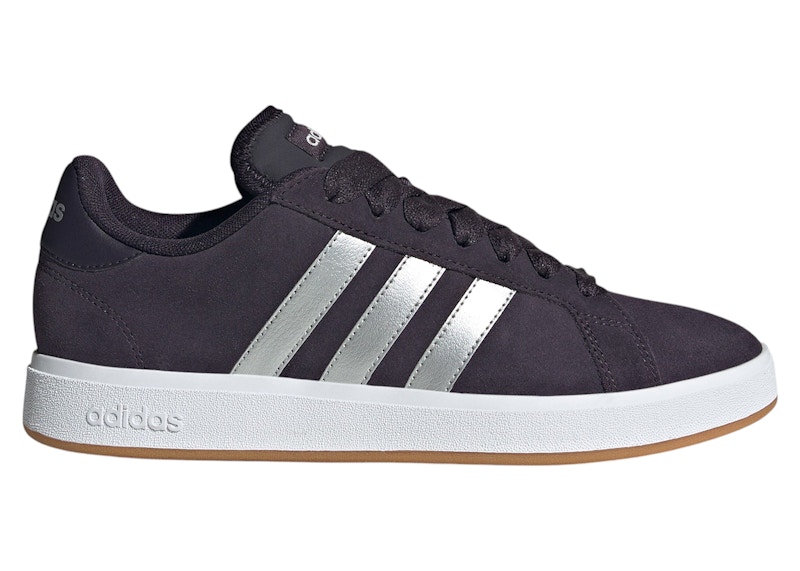 Pre-owned Adidas Originals Grand Court Base 00s (women's) Sneakers In Black/matte Silver/cloud White