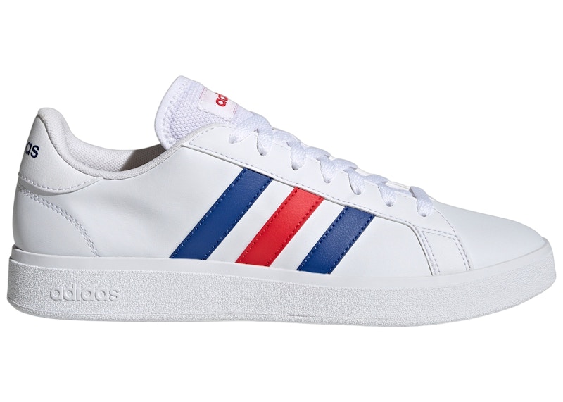 adidas Grand Court para ninos Cloud Blanco Azul real Azul Vivid Rojo Hombre GW9252 US