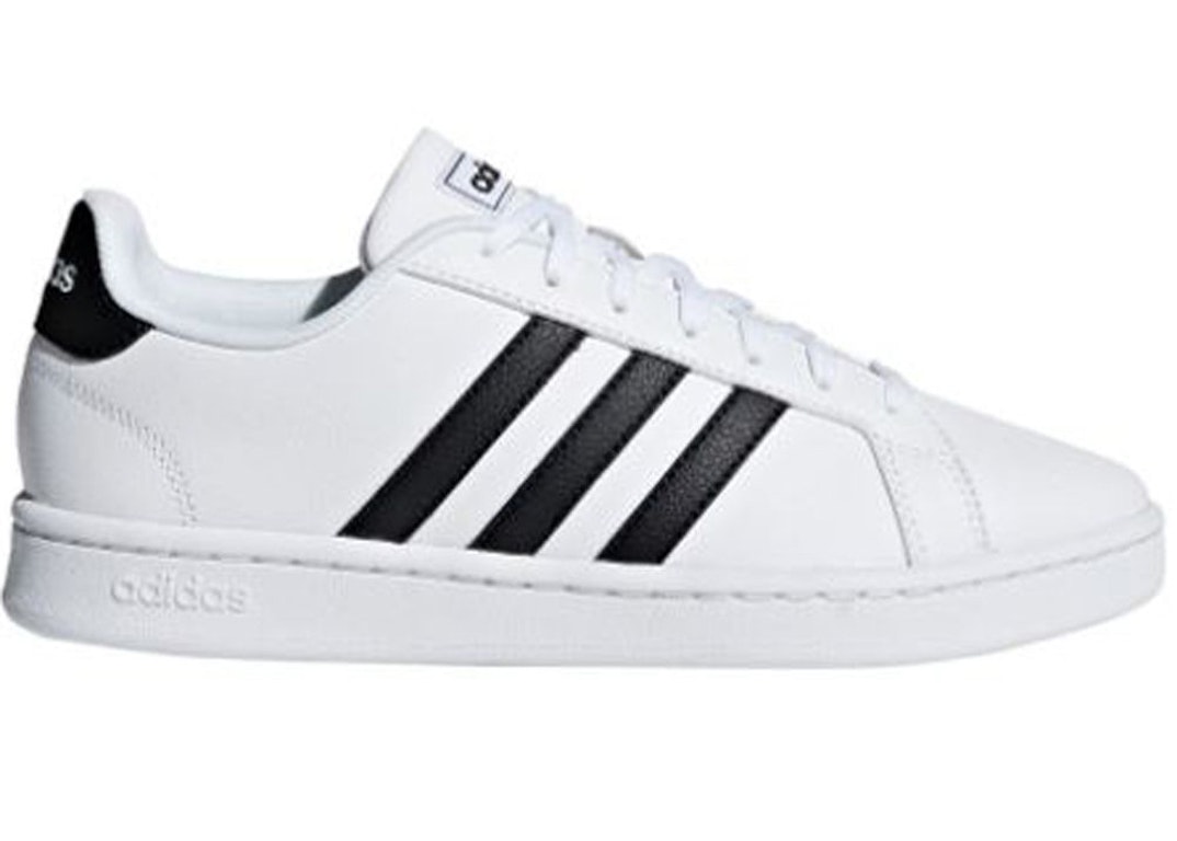 Pre-owned Adidas Originals Adidas Grand Court White Black (women's) In White/black