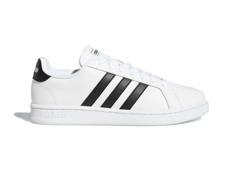 Adidas grand court sales white and black