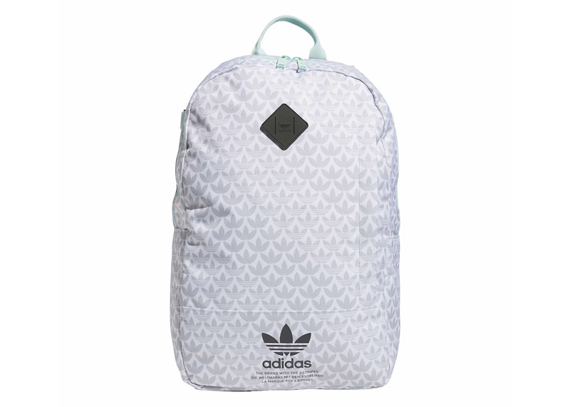 adidas Graphic Backpack White Carbon Semi Flash Green SS24 US