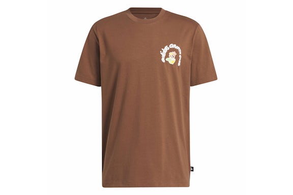 adidas Growth Club Flower Cap Graphic Tee Preloved Brown